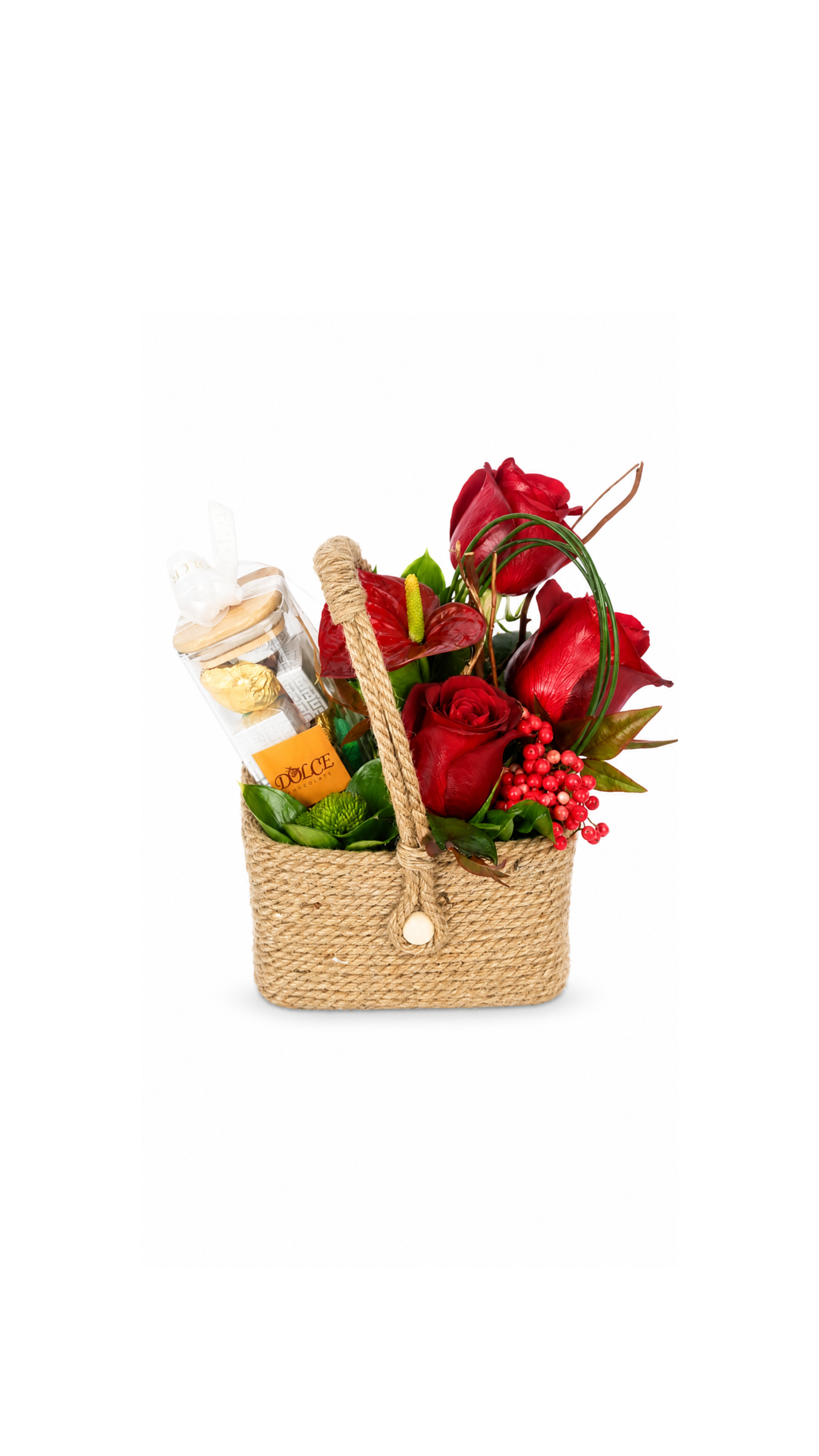 Flowers with chocolate